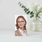 Luxuriöse Portrait Silk Style Business Cards Visitenkarte (Stehend Vorderseite)