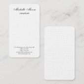 Luxuriöse Premium Linen Schwarz & Weiß Minimalisti Visitenkarte (Vorne/Hinten)