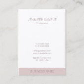 Luxuriöse Premium Silk Finish Moderne Minimalistis Visitenkarte (Rückseite)