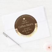 Luxuriöse Produktverpackungsmarken Dunkelbraun & G Runder Aufkleber (Umschlag)