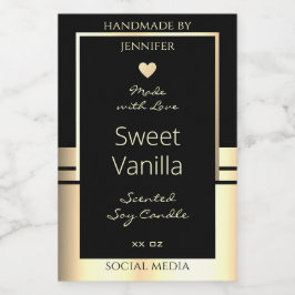 Luxuriöse Produktverpackungsmarken Schwarz und Gol Lebensmitteletikett