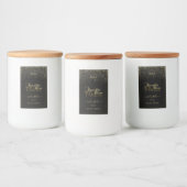 Luxuriöse Produktverpackungsmarken Schwarz und Gol Lebensmitteletikett (Flaschen)