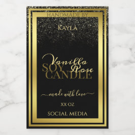 Luxuriöse Produktverpackungsmarken Schwarz und Gol Lebensmitteletikett