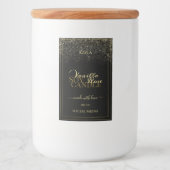 Luxuriöse Produktverpackungsmarken Schwarz und Gol Lebensmitteletikett (Vorderseite)