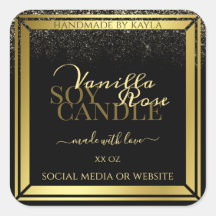 Luxuriöse Produktverpackungsmarken Schwarz und Gol