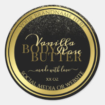 Luxuriöse Produktverpackungsmarken Schwarz und Gol