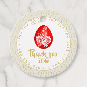 Luxuriöse Red Egg Ginger Party Vielen Dank 满 月 mun Geschenkanhänger