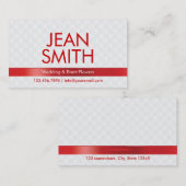 Luxuriöse Red Ribbon Florist Business Card Visitenkarte (Vorne/Hinten)