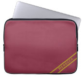 Luxuriöse Red Solid Color Schlicht Personal Laptopschutzhülle (Vorderseite)