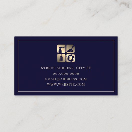 Luxuriöse Reinigung Visitenkarte (Rückseite)