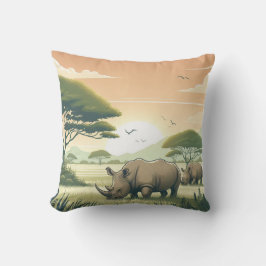 Luxuriöse Rhinoceros Pillow for Wildlife Lovers Kissen