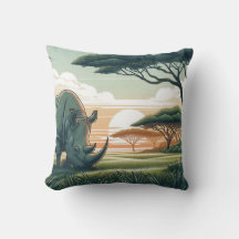 Luxuriöse Rhinoceros Pillow for Wildlife Lovers