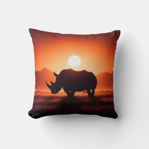 Luxuriöse Rhinoceros Pillow for Wildlife Lovers Kissen