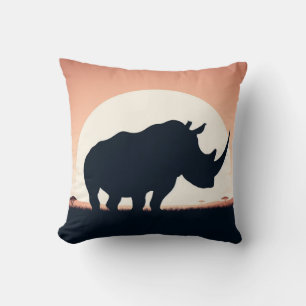 Luxuriöse Rhinoceros Pillow for Wildlife Lovers Kissen