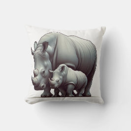Luxuriöse Rhinoceros Pillow for Wildlife Lovers Kissen