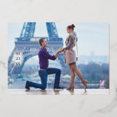 Luxuriöse romantische Blüh Calligraphy Wedding Gol Folieneinladung (Rückseite)