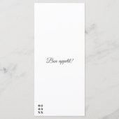 Luxuriöse romantische Blüh Calligraphy Wedding Gol Menükarte (Rückseite)