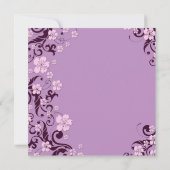 Luxuriöse romantische Lavendel Hochzeitsfeier Einladung (Rückseite)