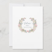 Luxuriöse Rosa Blumen Bridal Dusche Einladung (Rückseite)