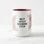 Luxuriöse Rosa Blumenstrauß Beste Mama je Kaffee T Tasse (Zentrum)