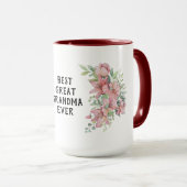 Luxuriöse Rosa Blumenstrauß Beste Mama je Kaffee T Tasse (VorderseiteRechts)