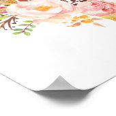 Luxuriöse Rosa Blush Blues Gold Frame Seating Char Poster (Ecke)