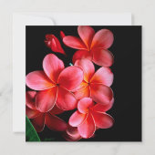 Luxuriöse Rosa Elegant Plumeria Wedding Einladung (Rückseite)