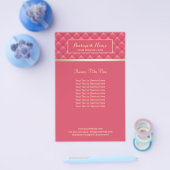 Luxuriöse rosa gequiltete moderne Goldbeauty Salon Flyer (Einzeln)