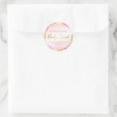 Luxuriöse Rosa Glitzer Gold Tinte Body Scrub Label Runder Aufkleber (Tasche)