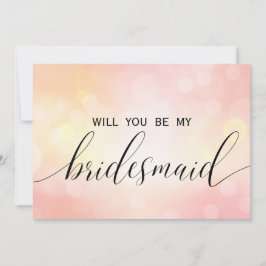 Luxuriöse rosa Glitzer werden Sie meine Bridesmaid Einladung