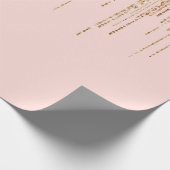 Luxuriöse Rosa Gold Funkelnd Glitzer Fringe Geschenkpapier (Ecke)