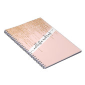 Luxuriöse Rosa Gold Funkelnd Glitzer Fringe Notizblock (Rechte Seite)