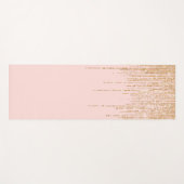 Luxuriöse Rosa Gold Funkelnd Glitzer Fringe Yogamatte (Vorderseite (Horizontal))