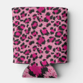 Luxuriöse rosa Leoparden, Vintages Muster. Dosenkühler (Rückseite)
