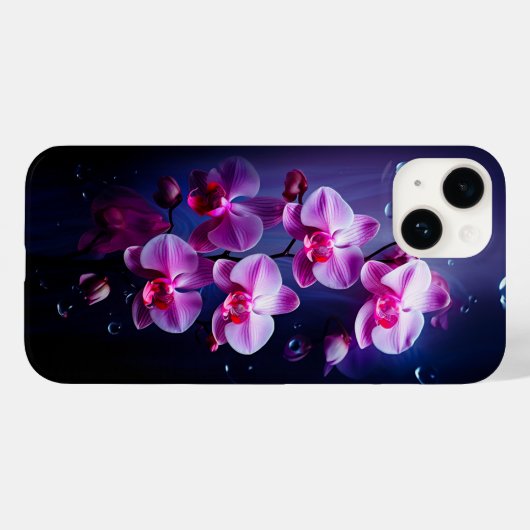 Luxuriöse rosa Orchid-Blume Case-Mate iPhone Hülle (Rückseite (Horizontal))