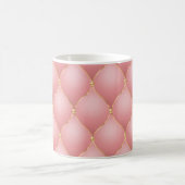 Luxuriöse Rosa Rose Gold Diamond gepolstertes Must Kaffeetasse (Mittel)