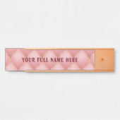 Luxuriöse Rosa Rose Gold Diamond Individuelle Name Türschild (Vorderseite )