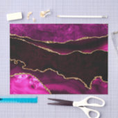 Luxuriöse Rosa und Gold Glitzer Agate Happy Birthd Seidenpapier (Handwerk)