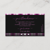 Luxuriöse rosa und schwarz glattende Diamanten mit Visitenkarte (Rückseite)