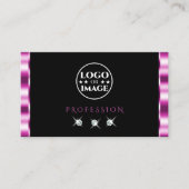 Luxuriöse rosa und schwarz glattende Diamanten mit Visitenkarte (Vorderseite)