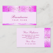 Luxuriöse, rosa Verzierte Ornamente mit kleinem Ka Visitenkarte (Vorne/Hinten)