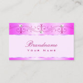 Luxuriöse, rosa Verzierte Ornamente mit kleinem Ka Visitenkarte (Vorderseite)