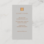 Luxuriöse Rose aus goldfarbenem Marmor, Monogramm Visitenkarte (Rückseite)