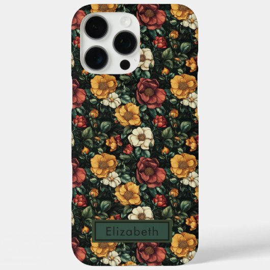 Luxuriöse Rose benutzerdefinierbarer Name iPhone C Case-Mate iPhone Hülle (Rückseite)