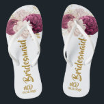 Luxuriöse Rose Blush Pink Gold Peony Bridesmaid Ge Badesandalen<br><div class="desc">Sie werden die Liebe dieser staubigen Rose rot rosa Aquarellpeony Blume mit goldblättrigen Blätter. Ideal für Ihre Hochzeitsfeiern!</div>