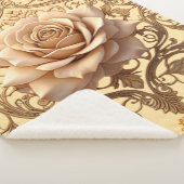 "Luxuriöse Rose Funkeln" Sherpadecke (3/4)