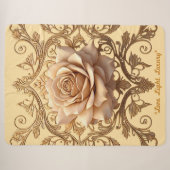 "Luxuriöse Rose Funkeln" Sherpadecke (Vorderseite (Horizontal))