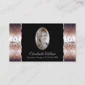 Luxuriöse Rose Gold Black Squiggled Juwelen mit Fo Visitenkarte (Vorderseite)