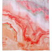 Luxuriöse Rose Gold Blush Mineral Agate Duschvorhang (Vorderseite)