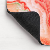 Luxuriöse Rose Gold Blush Mineral Agate Mousepad (Ecke)